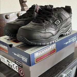 Skechers Black Sneakers with Slip-Resistant Sole